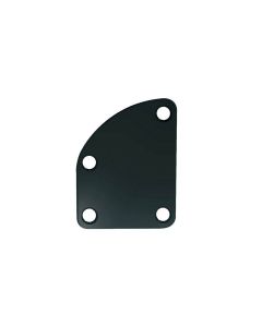 Halsplaat, 64,5x51,4mm, for contoured body heel, zwart