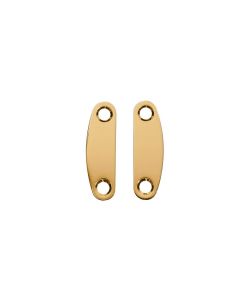 Halsplaats, 50,5x15,1mm, 2 stuks, goud