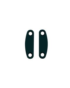 Halsplaats, 50,5x15,1mm, 2 stuks, zwart