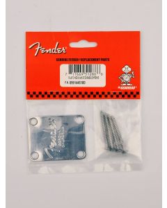 Fender Genuine Replacement Part neck plate American Series for bass Fender Corona logo chrome 