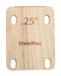 StewMac neck shim 0.25 degree shaped for electric bolt-on neck guitar