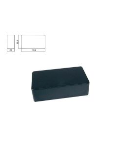 Pickup cover, humbucker, plastic mat black, 70,2x67,6x20,0mm, no holes