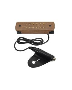 Soundhole pickup with solid bubinga cover