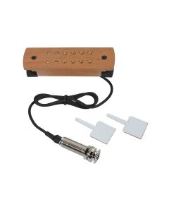Soundhole pickup with solid walnut cover