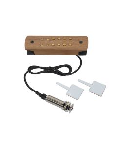 Soundhole pickup with solid bubinga cover