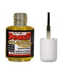 DeoxIT GOLD Gx Series, GX100L Brush Applicator, 100% solution with UV Dye, 7.4 ml