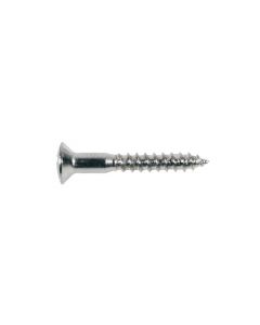 Screw, chrome, 3,5x25mm, 12pcs, oval countersunk