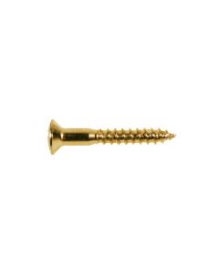 Screw, gold, 3,5x25mm, 12pcs, oval countersunk