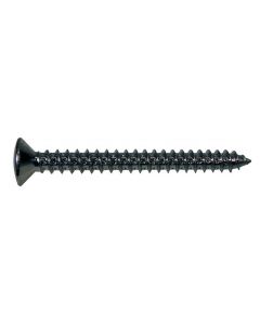 Screw, black, 4x45mm, 12pcs, oval countersunk, tapping, for neck mount