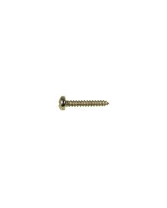 Screw, brass gold, 2,2x9,5mm, 12pcs, dome head, tapping, for tuners