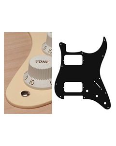 Pickguard Strat, 1 ply, cream, HH, 3 pot holes, 3-5 switch