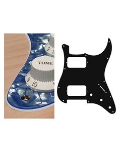 Pickguard Strat, 3 ply, pearl violet, HH, 3 pot holes, 3-5 switch