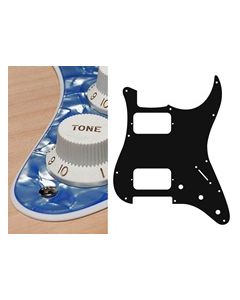 Pickguard Strat, 2 ply, pearl ocean blue, HH, 3 pot holes, 3-5 switch