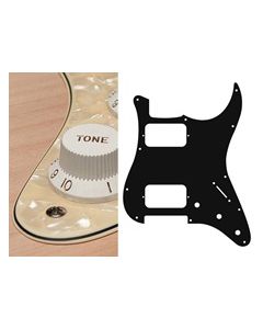 Pickguard Strat, 3 ply, pearl cream, HH, 3 pot holes, 3-5 switch