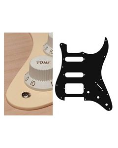 Pickguard Strat, 1 ply, cream, SSH, 3 pot holes, 3-5 switch