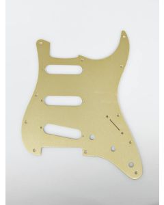 Fender Genuine Replacement Part pickguard Strat SSS 11 screw holes 1-ply gold anodized 