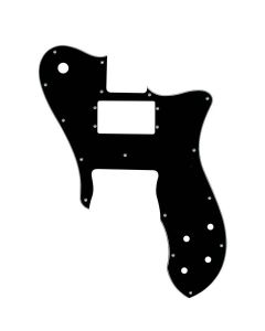 Pickguard Tele custom, 3 ply, black