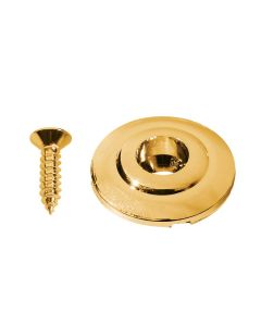 Snaargeleider voor bass gitaar, knoop model, goud, inclusief schroef, 19mm, hoogte 7mm