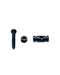 Snaargeleider, cilinder model, zwart, hoogte 6.5mm, inclusief bus en schroef