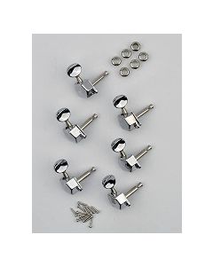 Squier Genuine Replacement Part machine heads closed back with diamond shaped covers Affinity Strat '99-'06 chrome set of 6 