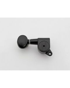 Duesenberg Z-Tuners, small oval buttons, 45°, 6-right, black