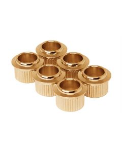 Hosco Japan push-fit bushings, gold, round, 9.2mm diameter, 6 pcs
