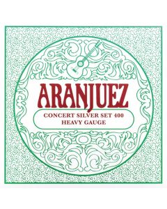 Aranjuez Concert Silver string set for classic guitar, Calibrada nylon trebles & silverplated wound basses, heavy gauge