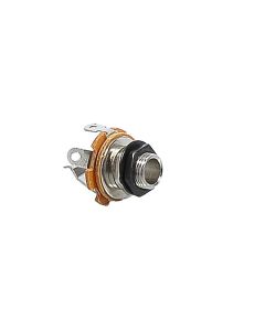 Boston chassis connector jack, 6,3mm, 2-pole, M9, black