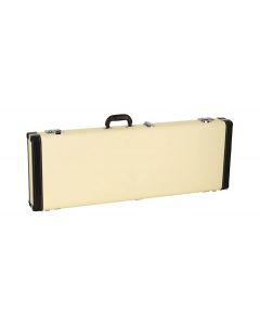 Boston California Series electric guitar case blonde tolex + black leatheroid, nickel hardware, crushed green velvet interio