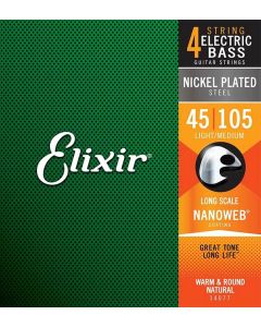 Elixir Nanoweb string set electric bass coated, 045-065-085-105