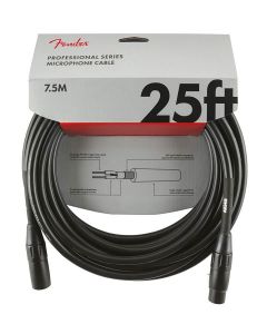 Fender Professional Series microphone cable, 25ft, black