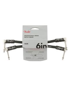 Fender Professional Series patch cable (2 pcs), 6", 2x angled, black