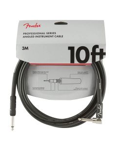 Fender Professional Series instrument cable, 10ft, 1x angled, black