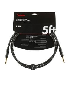 Fender Deluxe Series instrument cable, 5ft, black tweed