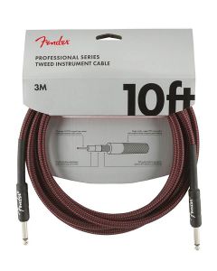Fender Professional Tweed instrument cable, 10ft, red tweed