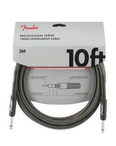 Fender Professional Tweed instrument cable, 10ft, gray tweed