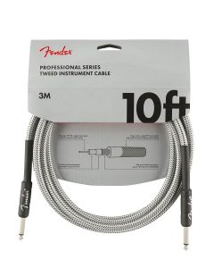 Fender Professional Tweed instrument cable, 10ft, white tweed
