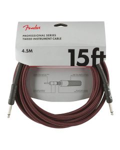 Fender Professional Tweed instrument cable, 15ft, red tweed