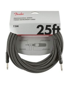 Fender Professional Tweed instrument cable, 25ft, gray tweed