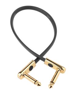 Boston flat patch cable, black, 2 x jack metal, 0.10 meter