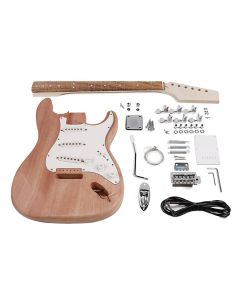 Boston guitar assembly kit, Strat model, mahogany body, maple neck and fb. S-S-S- pickups