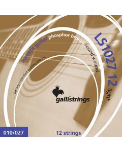 Galli 12-string set acoustic phosphor bronze wound, light, 2x010-2x014-023-008-030-012-039-018-047-027
