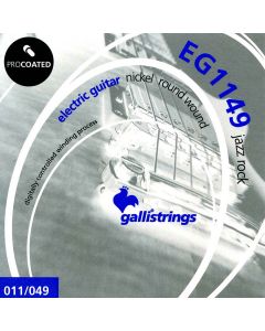 Galli ProCoated Electric string set electric, coated nickel round wound, jazz rock, 011-014-018-028-038-049