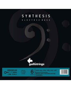 Galli Synthesis 6-string set electric bass, nickel and steel double winding, reg cust taper, 028-043-062-085-102-12