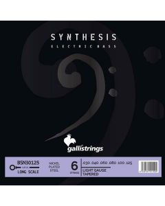 Galli Synthesis 6-string set electric bass, nickel and steel double winding, light tapered, 030-040-060-083-100-125