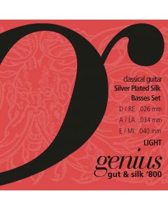 Galli Genius Gut & Silk basses set light tension, 026-033-040