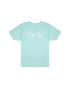 Fender Clothing T-Shirts spaghetti logo t-shirt, daphne blue, XL