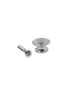 Boston strap buttons, metal, with screw, v-model, diameter 13mm, 20 pcs bulk pack, nickel