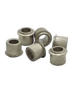 Hosco Japan conversion bushings,10.2 mm diameter, aged nickel, round top, 6 pcs