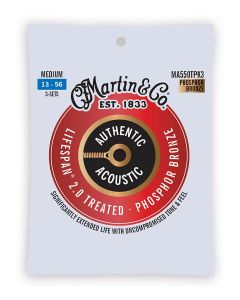 Martin Lifespan 2.0 string set 3 PACK phosphor bronze, medium 013-017-026-035-045-056